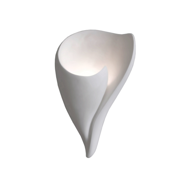 Beautiful plaster wall sconce, Shell Wall Sconce, Shell Wall Light by Hannah Woodhouse